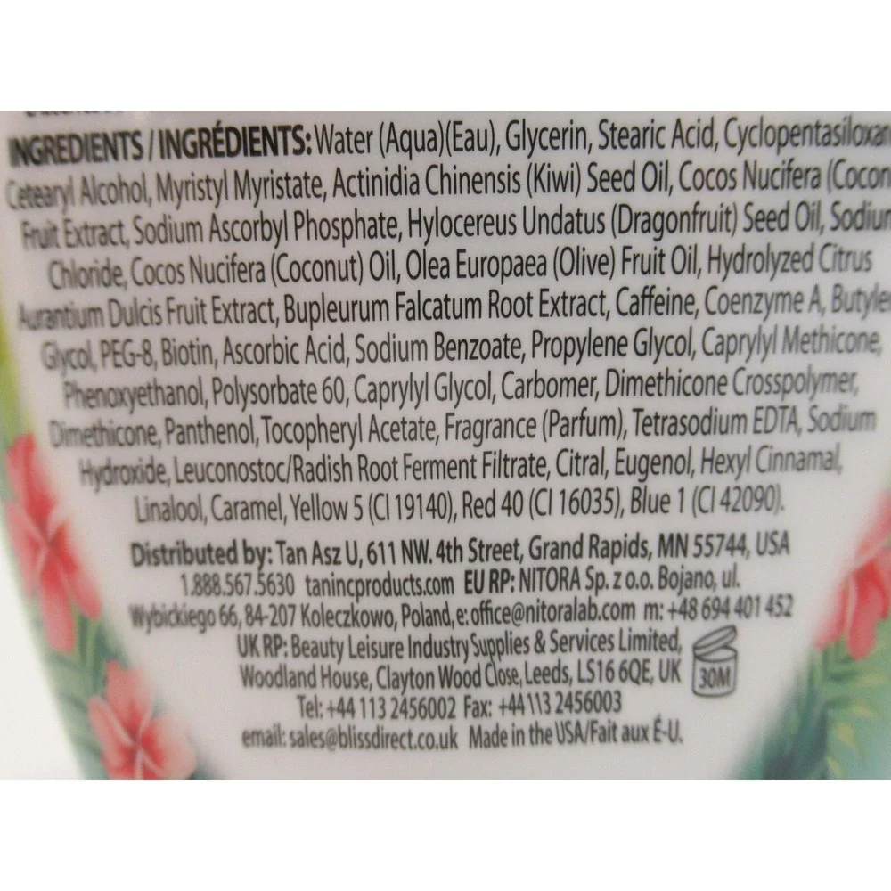 Tan Asz U Kiwi Colada Double Shot Botanical 400X Bronzer Tanning Lotion 13.5oz